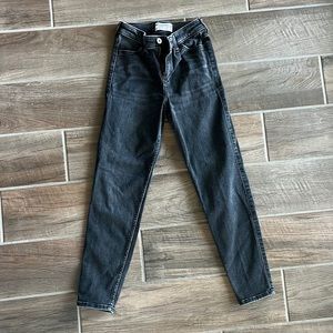 Abercrombie Kids high-rise Mini mom jean distressed black